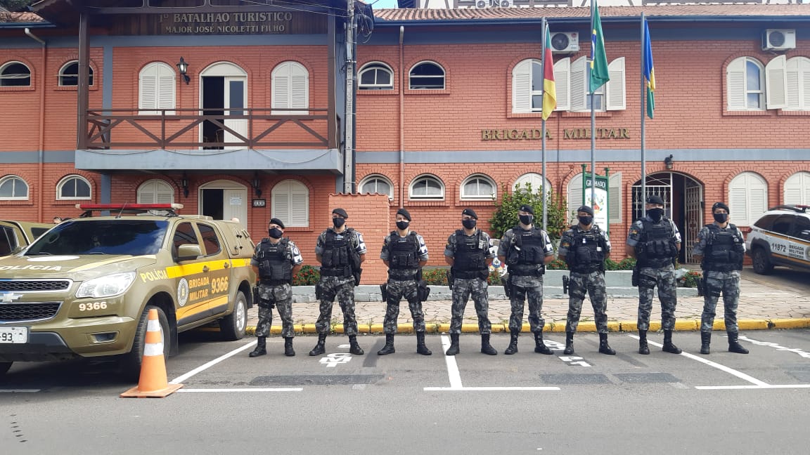 Chega em Gramado o reforço policial enviado pelo Estado para o feriado de Páscoa