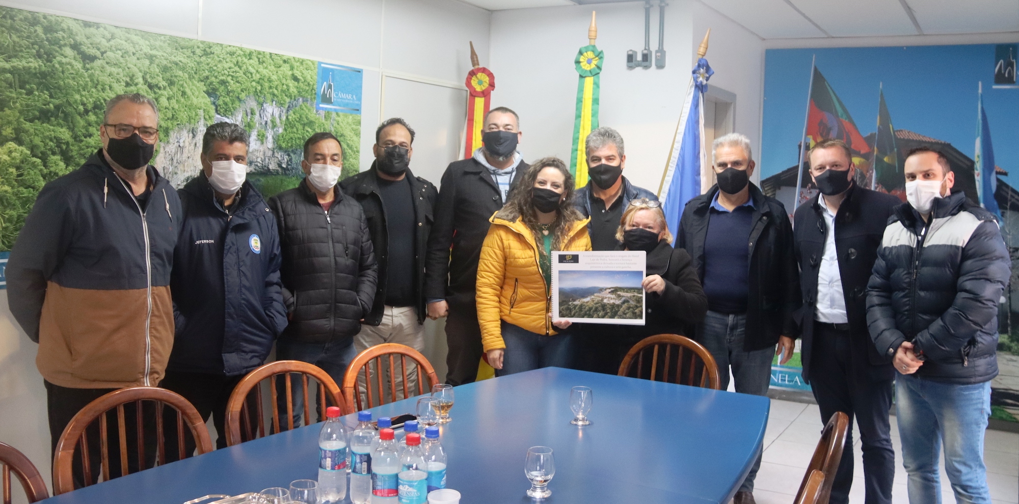 Vereadores de Canela tiram dúvidas com representantes do projeto do novo Complexo Laje de Pedra