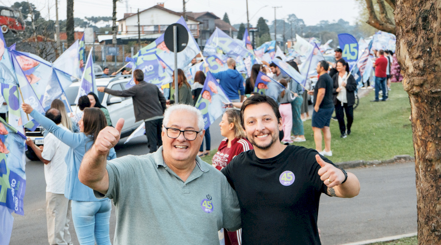 Bairro Canelinha recebe Gilberto Cézar e Tolão em caminhada