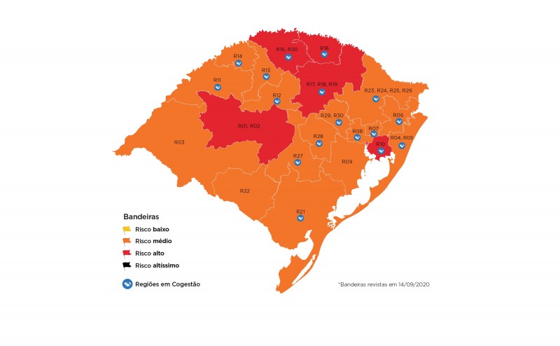Vai e vem das bandeiras: Gramado e Canela retornam para a laranja