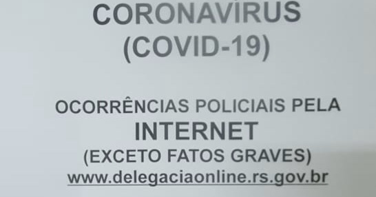 Polícia Civil pede que população registe ocorrências on-line como prevenção ao coronavírus