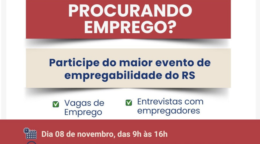 Expogramado recebe a maior feira de empregos do estado no dia 08 de novembro