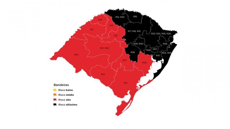 Gramado adota cogestão para bandeira Vermelha e Canela seguirá protocolos estaduais