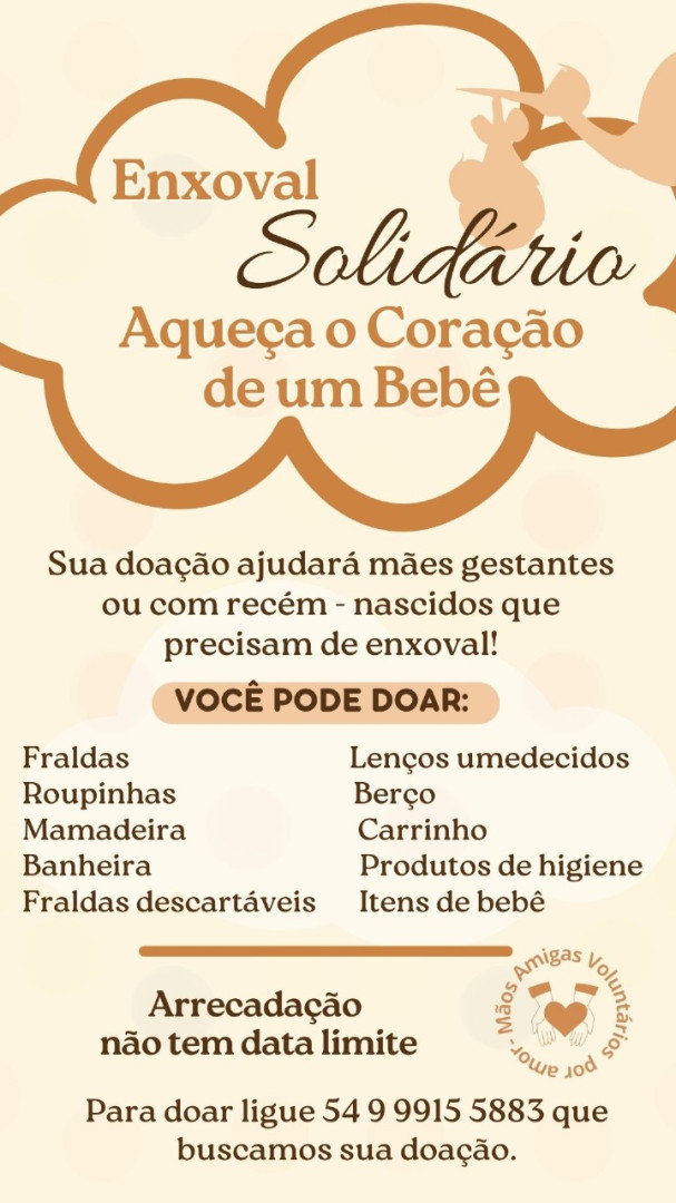Campanha "Enxoval Solidário" arrecada doações para bebês em situação de vulnerabilidade em Gramado e Canela